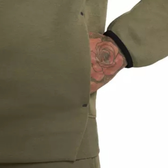 Nike Sportswear Tech Fleece Pullover Hoodie - olive - Picture 4 of 14